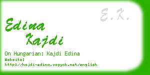 edina kajdi business card